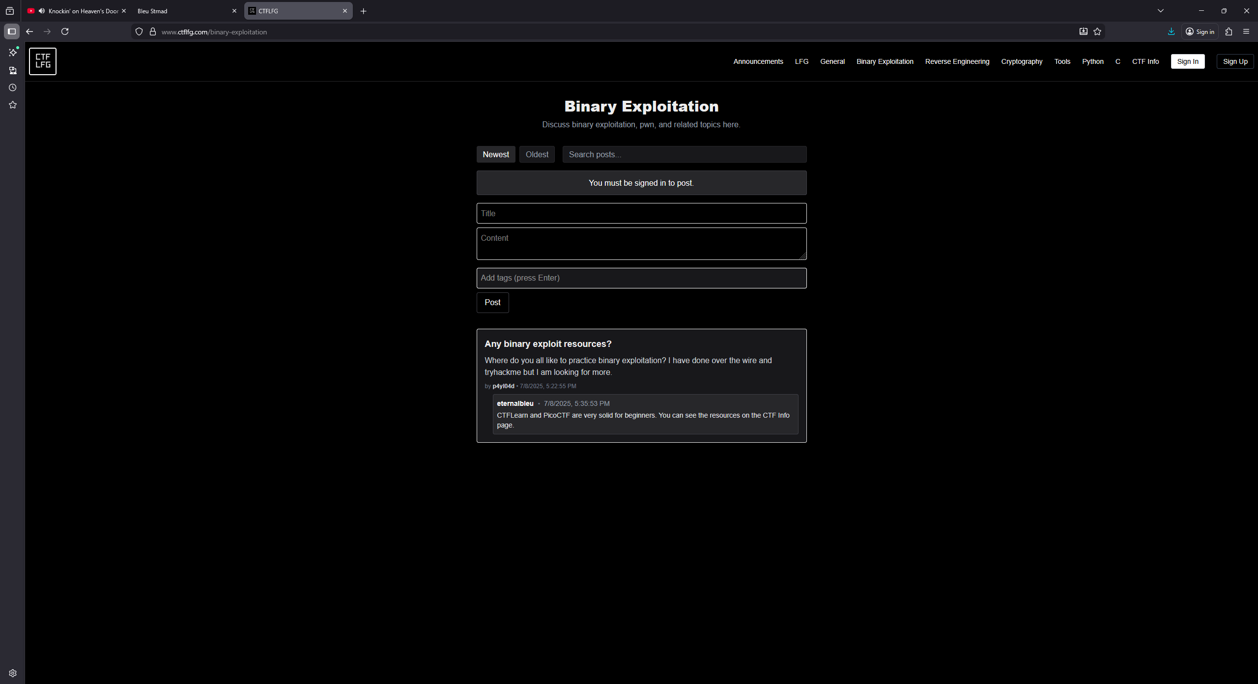 CTFLFG screenshot 2